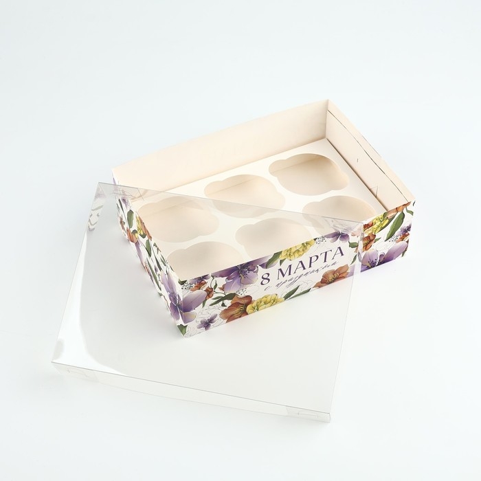 Коробка для капкейка «Ирисы», 23 х 16 х 7.5 см Коробка для капкейка «Ирисы», 23 х 16 х 7.5 см