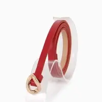 Ремень жен 01-01-01-07, Июнь2514, 1*0,3*110 см, без винта, пряж золото, затяж, красный