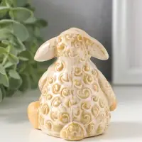 Сувенир керамика "Кудряш бараш" беж 7х7х8 см