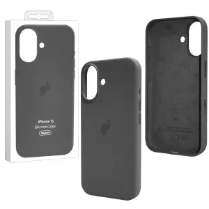 Чехол для iPhone 16 Silicone Case 100% ORG (MagSafe + анимация NFC Clear) c LOGO Cocoa