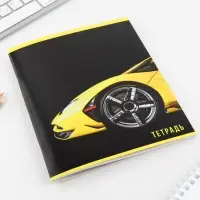 Тетрадь в клетку, 48 л., А5, на скрепке, блок №2, Yellow, МИКС Тетрадь в клетку, 48 л., А5, на скрепке, блок №2, Yellow, МИКС