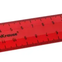 Линейка 15 см ErichKrause Classic, красная, флоупак