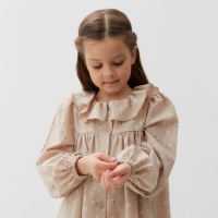 Платье детское с воротником KAFTAN, р.28 (86-92), бежевый