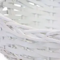 Корзина плетёная для хранения, из лозы, 39&times;29&times;49 см, с ручкой, белая, Greengo