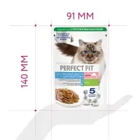 Влажный корм для кошек Perfect Fit "Красивая шерсть, здоровая кожа", 75 г, лосось, пауч Влажный корм для кошек Perfect Fit "Красивая шерсть, здоровая кожа", 75 г, лосось, пауч