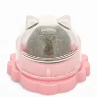 Игрушка для кошек из кошачьей мяты «Киса» на основании, 4.5×6×6 см, розовая