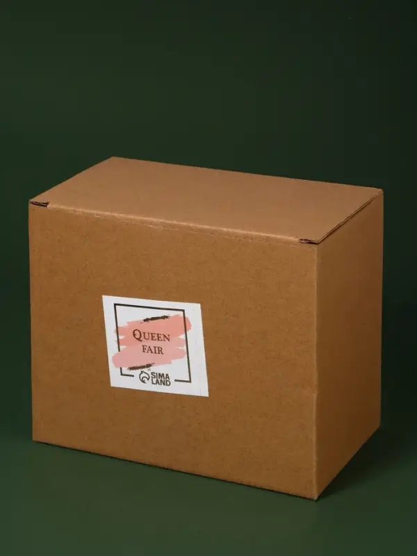 Органайзер для ватных палочек и дисков BAMBOO, с крышкой, 15.5&times;8.5&times;12 см, прозрачный, коричневый