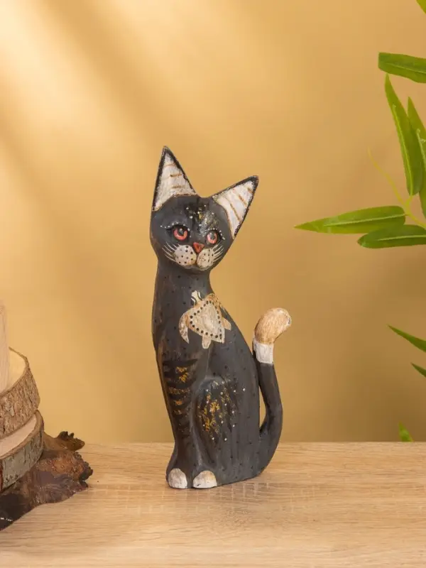 Сувенир «Кошка в ошейнике», 7×3.5×20 см, дерево, МИКС