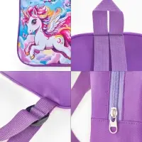 Рюкзак детский 20,5*9*24, отд на молнии, единорог сиреневый