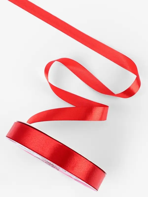 Лента атласная, 20 мм, 91&plusmn;1 м, красная №26