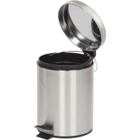 Ведро мусорное с педалью и доводчиком Luscan 5л, матовое, нерж сталь