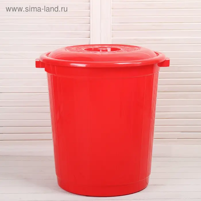 Бак пищевой, 50 л, с крышкой, цвет МИКС