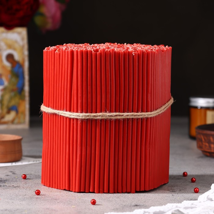 Свечи красные церковные №120, упаковка 2кг Свечи красные церковные №120, упаковка 2кг