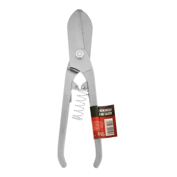 Ножницы по металлу ЛОМ, металлические рукоятки, прямой рез, 200 мм Ножницы по металлу ЛОМ, металлические рукоятки, прямой рез, 200 мм