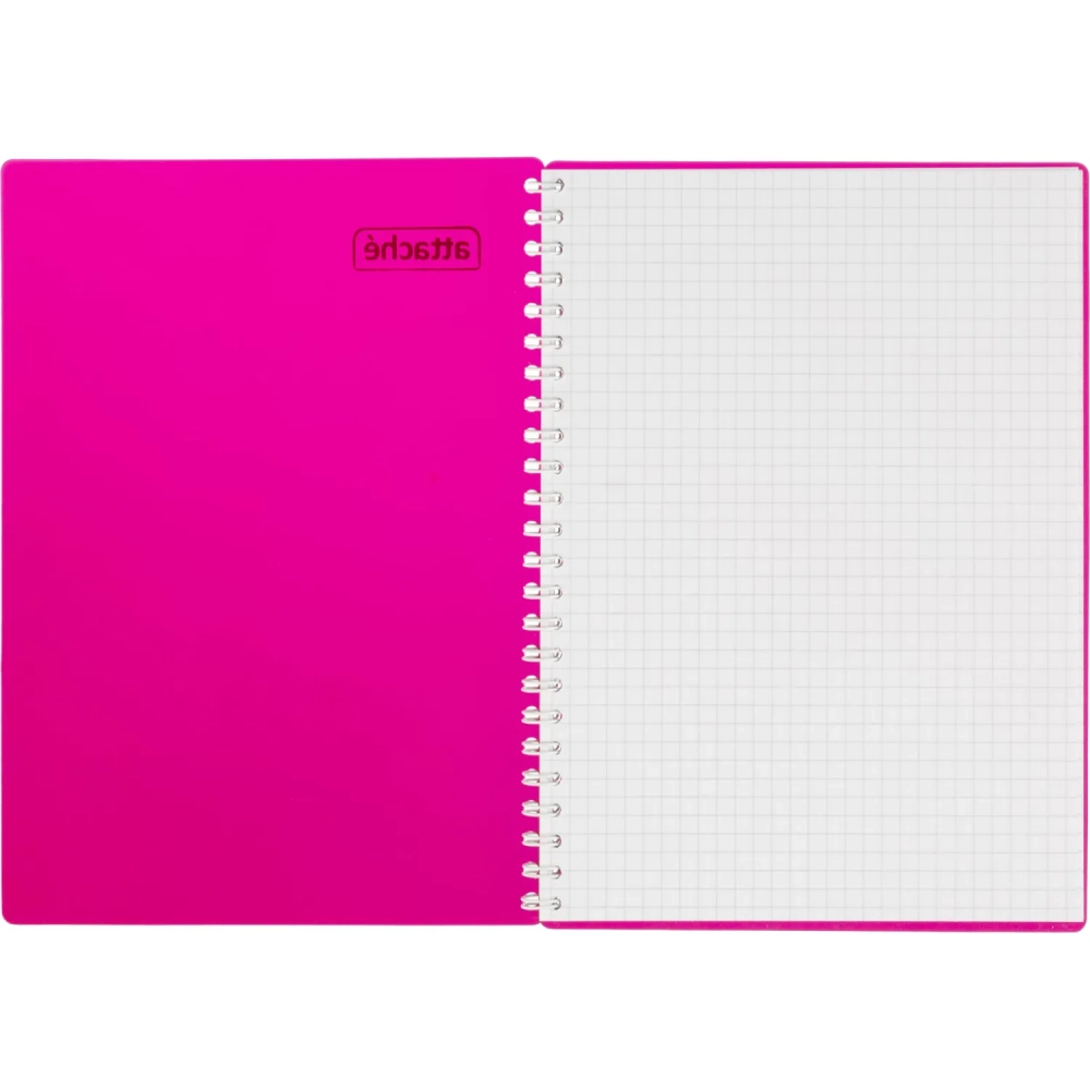 Бизнес-тетрадь А5 80л Attache гребень клетка пластик бордов с тиснением