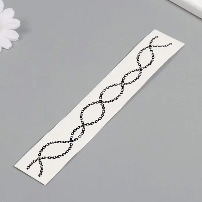 Переводная тату на тело чёрная «Браслет. Цепь», 20×3 см Переводная тату на тело чёрная «Браслет. Цепь», 20×3 см