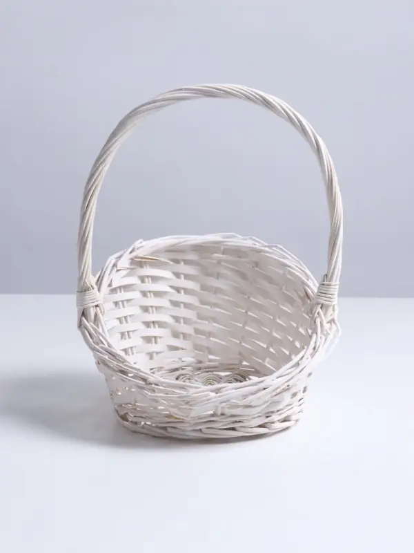 Корзина плетёная 25&times;25&times;5&times;13.5&times;30 см, ива, белая