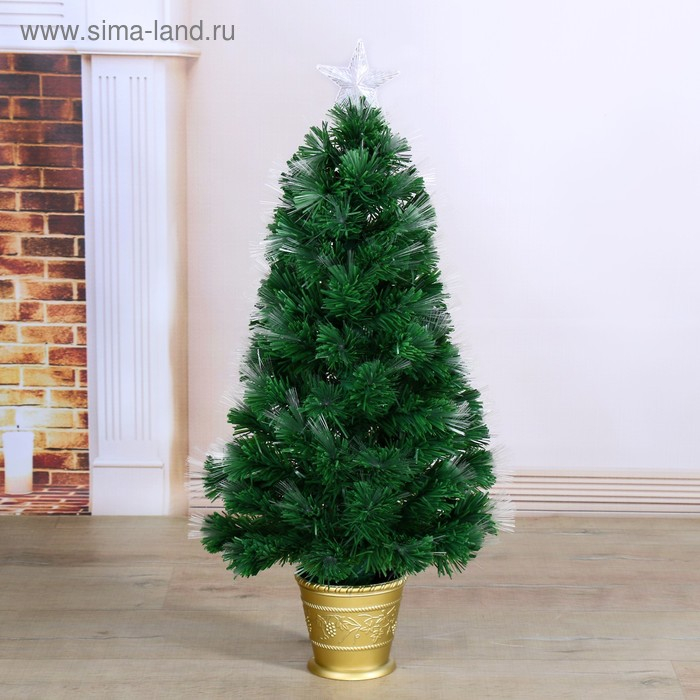 Ёлка фиброоптическая Ёлка фиброоптическая "Пучок перелив" 90 см d нижнего яруса 50 см 80 веток