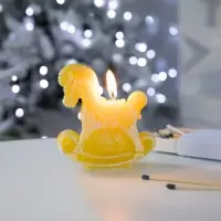 Свеча фигурная «Лошадка-качалка», желтая Свеча фигурная «Лошадка-качалка», желтая