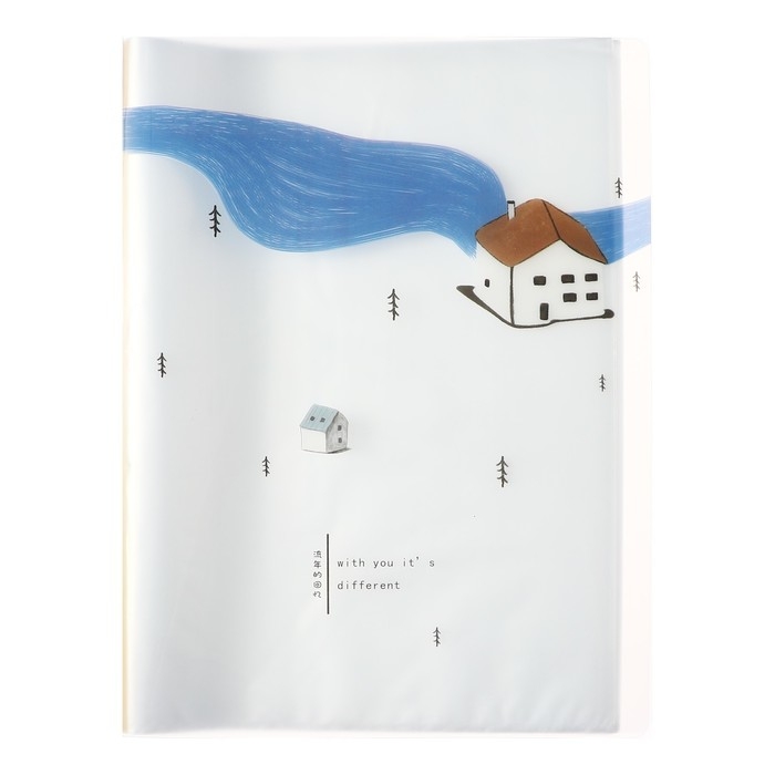 Папка формат А4, с 40 прозрачными файлами Папка формат А4, с 40 прозрачными файлами "Река", МИКС