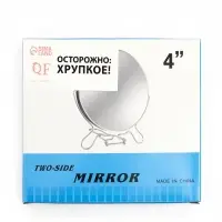 Зеркало настольное, подвесное, двустороннее, с увеличением, 11&times;18 см, (d=9 см), чёрное