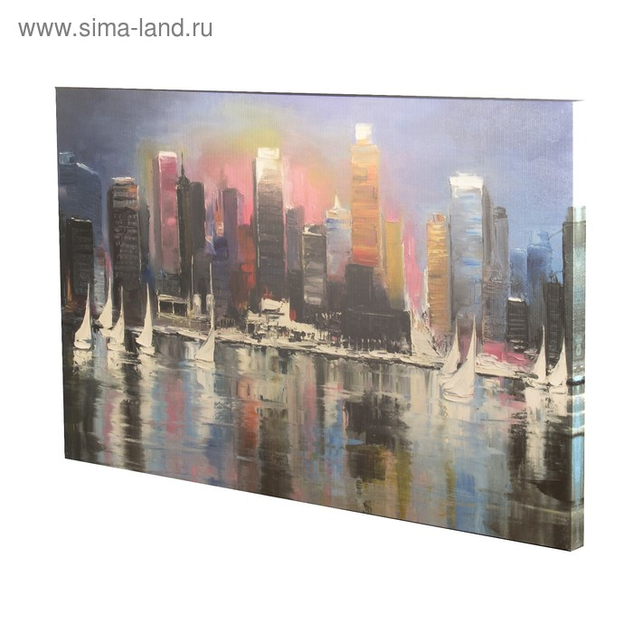Картина на холсте Картина на холсте "Разноцветные высотки" 60*100 см