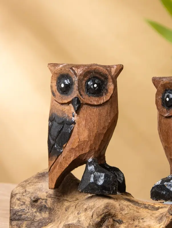 Сувенир интерьерный Сувенир интерьерный "Совушки" 15х9х14 см, дерево