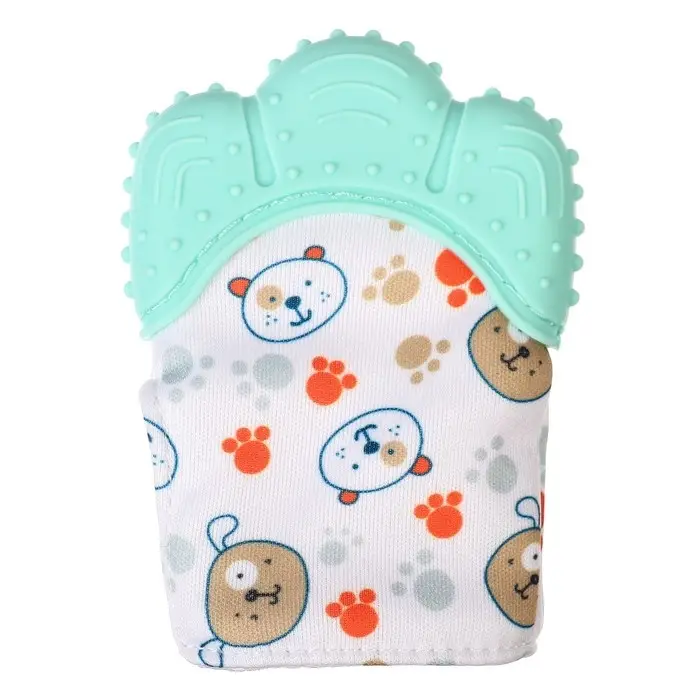Прорезыватель-рукавичка Крошка Я &laquo;Собачки&raquo;, от 3 мес., мятный