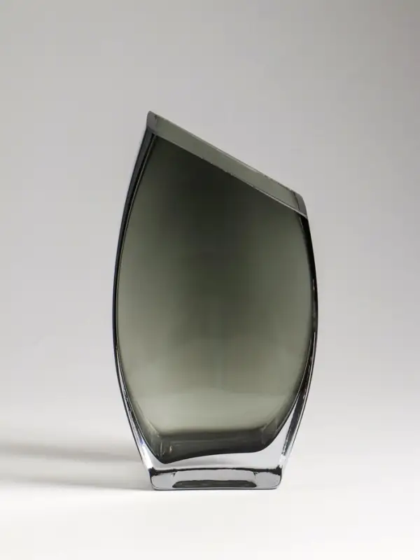 Ваза стекло настольная "Эйми" 20х11 см, серый