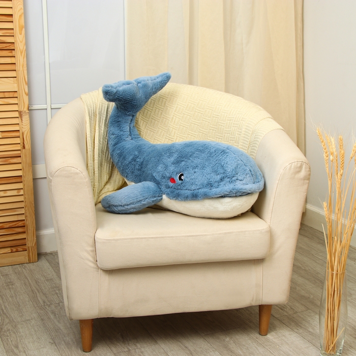 Мягкая игрушка «Кит», 75 см, с пледом, рот на молнии Мягкая игрушка «Кит», 75 см, с пледом, рот на молнии