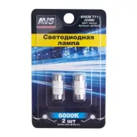 SV036 T11/белый/ (SV8,5) 4SMD 2835, 28 мм, блистер 2 шт.