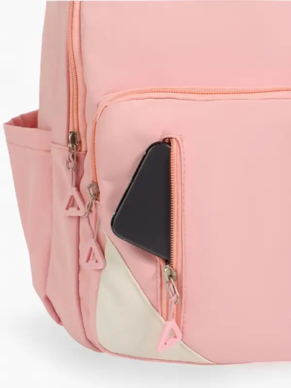 Рюкзак школьный на молнии, с отделами, карманами, размер 31&times;18&times;44 см, розовый
