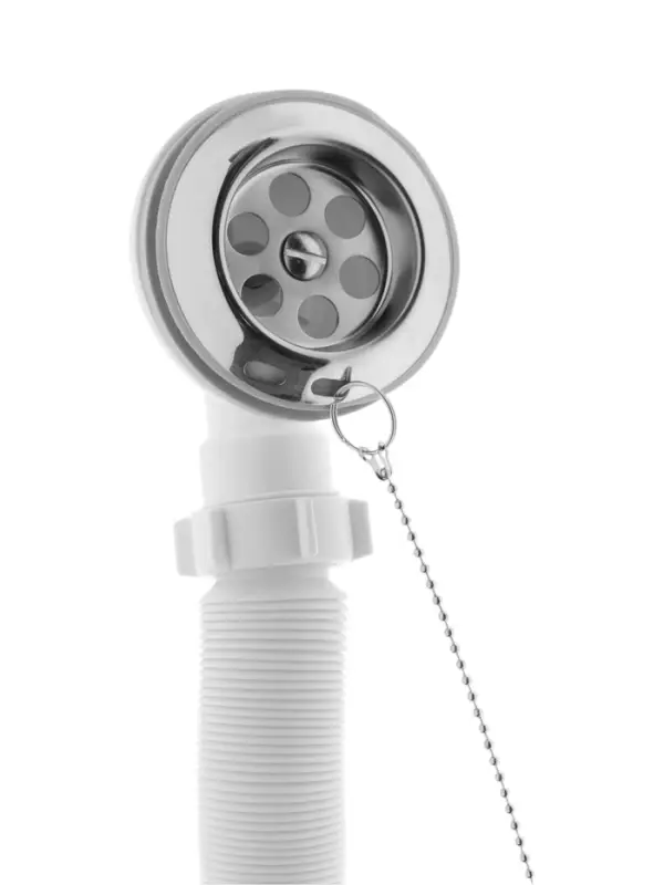 Сифон для ванны ZEIN, 1 1/2&rsquo;&rsquo;, с гофротрубой 40*50мм, литой выпуск, с пробкой