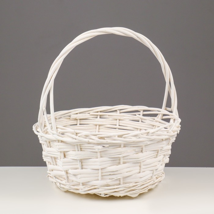 Набор корзин плетёных, ива, 3 шт., белый цвет Набор корзин плетёных, ива, 3 шт., белый цвет