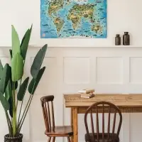 Карта Мира интерактивная, для детей &laquo;Животный и растительный мир Земли&raquo;, 101&times;69 см, ламинированная