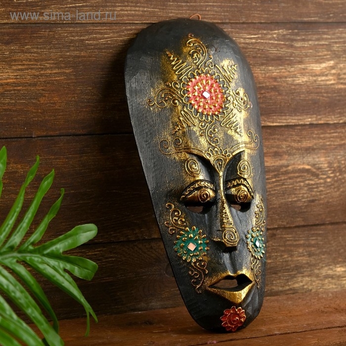 Маска дерево Маска дерево "Золотой абориген" 3х12х30 см