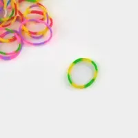 Резинки для животных, набор 100 шт., полосатые, разноцветные