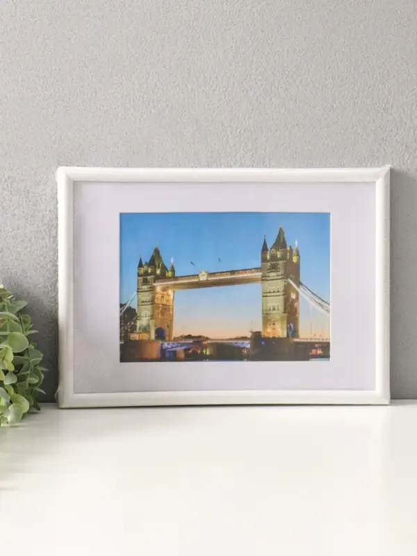 Фоторамка для фото 21х30 см, с паспарту 15х21 см, Vivo, белый