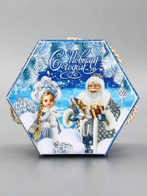 Подарочная новогодняя коробка «Краски зимы», для сладких подарков, 18×18×14 см Подарочная новогодняя коробка «Краски зимы», для сладких подарков, 18×18×14 см