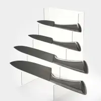 Подставка под ножи 15&times;15&times;25 см, 4 места, оргстекло 2 мм, прозрачный