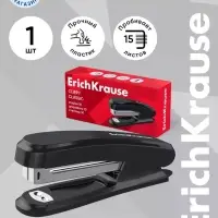 Степлер №10 15 л ErichKrause Clippy Classic, чёрный