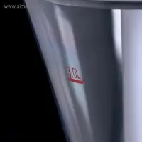 Башня пивная &laquo;Металлик&raquo;, 3 л, колба для льда, с подсветкой, 2 батарейки CR=2032, пластик, серебристая