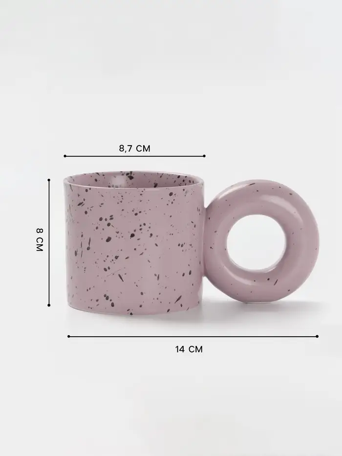 Кружка Доляна &laquo;Бублик&raquo;, 300 мл, керамика, сиреневая