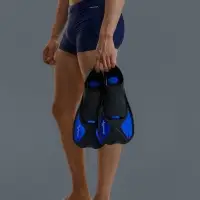 Ласты для плавания ONLYTOP, р. 38-39, чёрные, синие