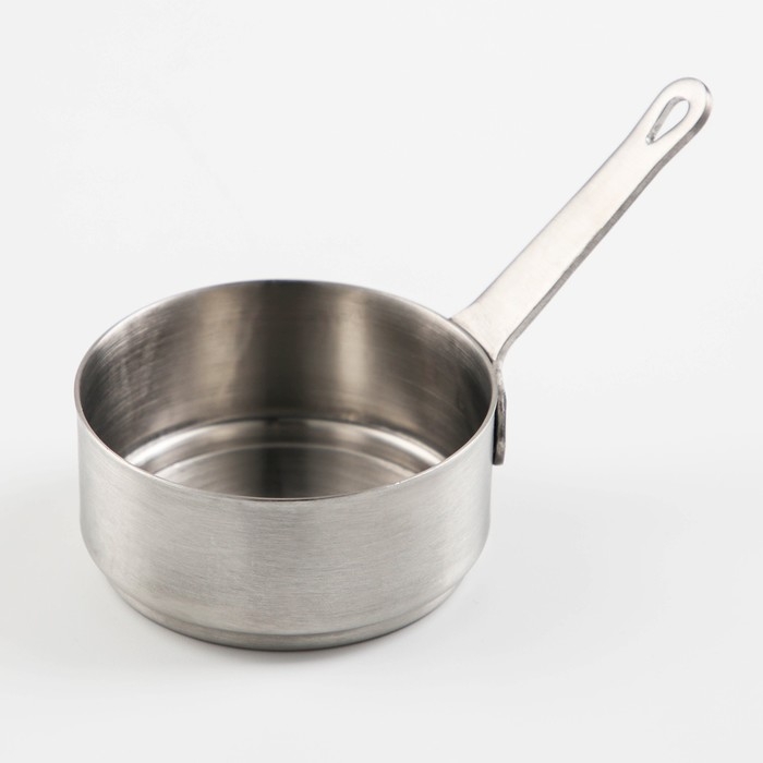 Ковш из нержавеющей стали, 120 мл, 7×7×3,5, марка стали 304, металлическая ручка, цвет серебряный Ковш из нержавеющей стали, 120 мл, 7×7×3,5, марка стали 304, металлическая ручка, цвет серебряный