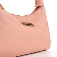 Сумка женская багет на молнии, 25&times;7&times;13.5 см, розовая