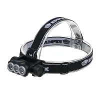 Фонарь налобный тм ЕРМАК, 3 LED, 1200мАч, 3 режима, 8,3х3,8х5,4см, USB кабель, пластик