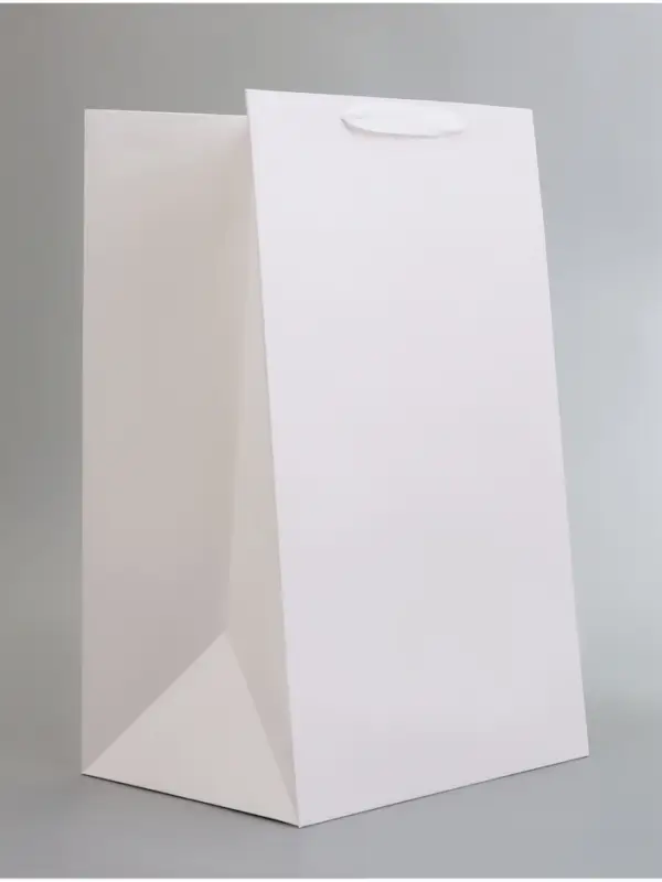 Пакет подарочный с окном, белый, 50&times;30&times;25 см