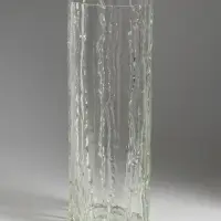 Ваза декоративная, h=35 см, d=12 см, стекло, прозрачная