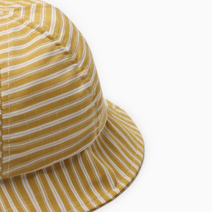 Панама детская Панама детская "Полосатик" MINAKU, цвет горчичный, р-р 46